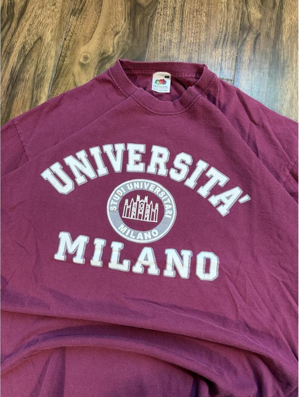 Vintage Universita Milano Faded T Shirt Size XL - Picture 2 of 6